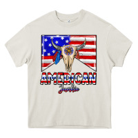 Cream American junkie Heavy Core Tee - CowhideDigitalArt