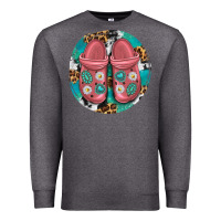 Charcoal Heather western crocin Premium Sweatshirt - texasbilliewilder