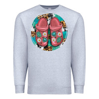 Heather Grey western crocin Premium Sweatshirt - texasbilliewilder