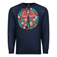 Navy western crocin Premium Sweatshirt - texasbilliewilder