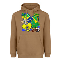 Toasted Coconut brazil hearts Heavyweight Hoodie - texasbilliewilder