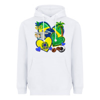 White brazil hearts Heavyweight Hoodie - texasbilliewilder