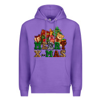 Purple merry xmas with christmas Premium Hoodie - AdoDesignShop