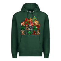 Sports Green merry xmas with christmas Premium Hoodie - AdoDesignShop
