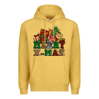 Antique Gold merry xmas with christmas Premium Hoodie - AdoDesignShop