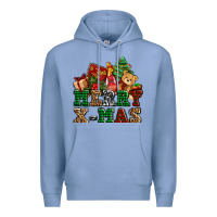 Colony Blue merry xmas with christmas Premium Hoodie - AdoDesignShop