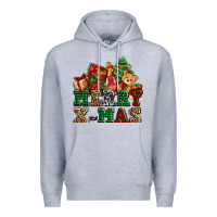 Heather Grey merry xmas with christmas Premium Hoodie - AdoDesignShop