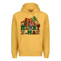 Mustard merry xmas with christmas Premium Hoodie - AdoDesignShop