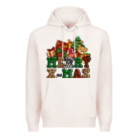 Pale Pink merry xmas with christmas Premium Hoodie - AdoDesignShop