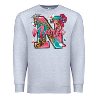 Heather Grey western nurse Premium Sweatshirt - texasbilliewilder