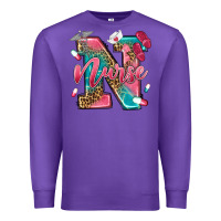 Purple western nurse Premium Sweatshirt - texasbilliewilder