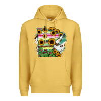 Antique Gold Minnesota State Map Premium Hoodie - RanaPortraitStore
