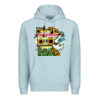 Blue Mist Minnesota State Map Premium Hoodie - RanaPortraitStore