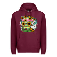Burgundy Minnesota State Map Premium Hoodie - RanaPortraitStore
