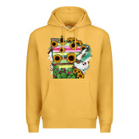 Mustard Minnesota State Map Premium Hoodie - RanaPortraitStore