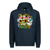 Navy Minnesota State Map Premium Hoodie - RanaPortraitStore