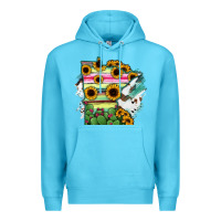 Ocean Blue Minnesota State Map Premium Hoodie - RanaPortraitStore