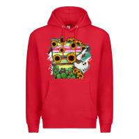 Red Minnesota State Map Premium Hoodie - RanaPortraitStore