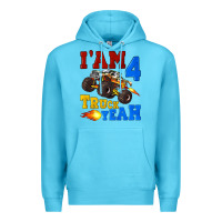 Ocean Blue i'am four truck yeah Premium Hoodie - Artiststas