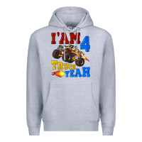Heather Grey i'am four truck yeah Premium Hoodie - Artiststas