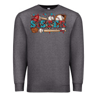 Charcoal Heather sister baseball Premium Sweatshirt - Zillion Design Studio