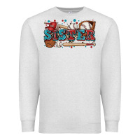 Oatmeal Heather sister baseball Premium Sweatshirt - Zillion Design Studio