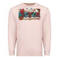 Pale Pink sister baseball Premium Sweatshirt - Zillion Design Studio