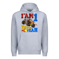 Heather Grey i'am one truck yeah Premium Hoodie - Artiststas