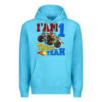 Ocean Blue i'am one truck yeah Premium Hoodie - Artiststas