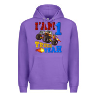 Purple i'am one truck yeah Premium Hoodie - Artiststas