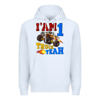 White i'am one truck yeah Premium Hoodie - Artiststas