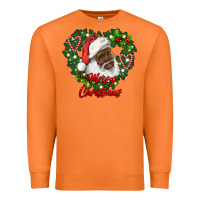 Carrot merry christmas african american santa with wreath Premium Sweatshirt - RanaPortraitStore