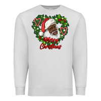 Dove Grey merry christmas african american santa with wreath Premium Sweatshirt - RanaPortraitStore