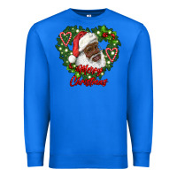 True Royal merry christmas african american santa with wreath Premium Sweatshirt - RanaPortraitStore