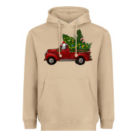 Mushroom Christmas Farm Truck With Baby Sheep Heavyweight Hoodie - RanaPortraitStore