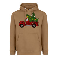 Toasted Coconut Christmas Farm Truck With Baby Sheep Heavyweight Hoodie - RanaPortraitStore