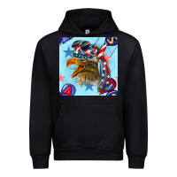 Black mullet eagle with balloon seamless pattern Urban Hoodie - BundleAndBundleShop