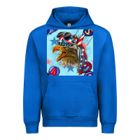 Cobalt mullet eagle with balloon seamless pattern Urban Hoodie - BundleAndBundleShop