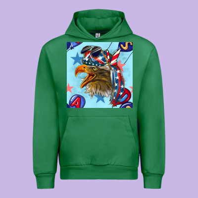 Mullet Eagle With Balloon Seamless Pattern Urban Hoodie Designed By Bundleandbundleshop