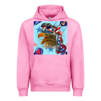 Fuchsia Pink mullet eagle with balloon seamless pattern Urban Hoodie - BundleAndBundleShop