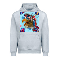 Heather Grey mullet eagle with balloon seamless pattern Urban Hoodie - BundleAndBundleShop