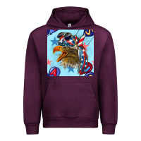 Mauve Wine mullet eagle with balloon seamless pattern Urban Hoodie - BundleAndBundleShop
