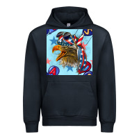 Navy mullet eagle with balloon seamless pattern Urban Hoodie - BundleAndBundleShop