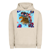Pigment French Oak mullet eagle with balloon seamless pattern Urban Hoodie - BundleAndBundleShop