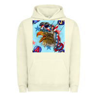 Pigment Pistachio mullet eagle with balloon seamless pattern Urban Hoodie - BundleAndBundleShop