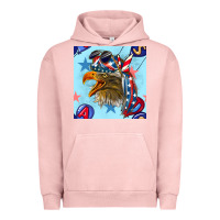Pigment Salmon mullet eagle with balloon seamless pattern Urban Hoodie - BundleAndBundleShop