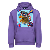 Tulip mullet eagle with balloon seamless pattern Urban Hoodie - BundleAndBundleShop