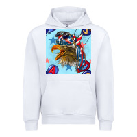 White mullet eagle with balloon seamless pattern Urban Hoodie - BundleAndBundleShop