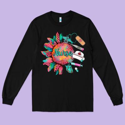 Western  Nurse Medical Instruments Long Sleeve Tee Designed By Barkaloodesign