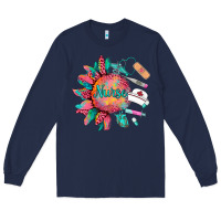Navy western  nurse medical instruments Long Sleeve Tee - BarkalooDesign